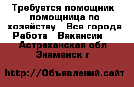 Требуется помощник, помощница по хозяйству - Все города Работа » Вакансии   . Астраханская обл.,Знаменск г.